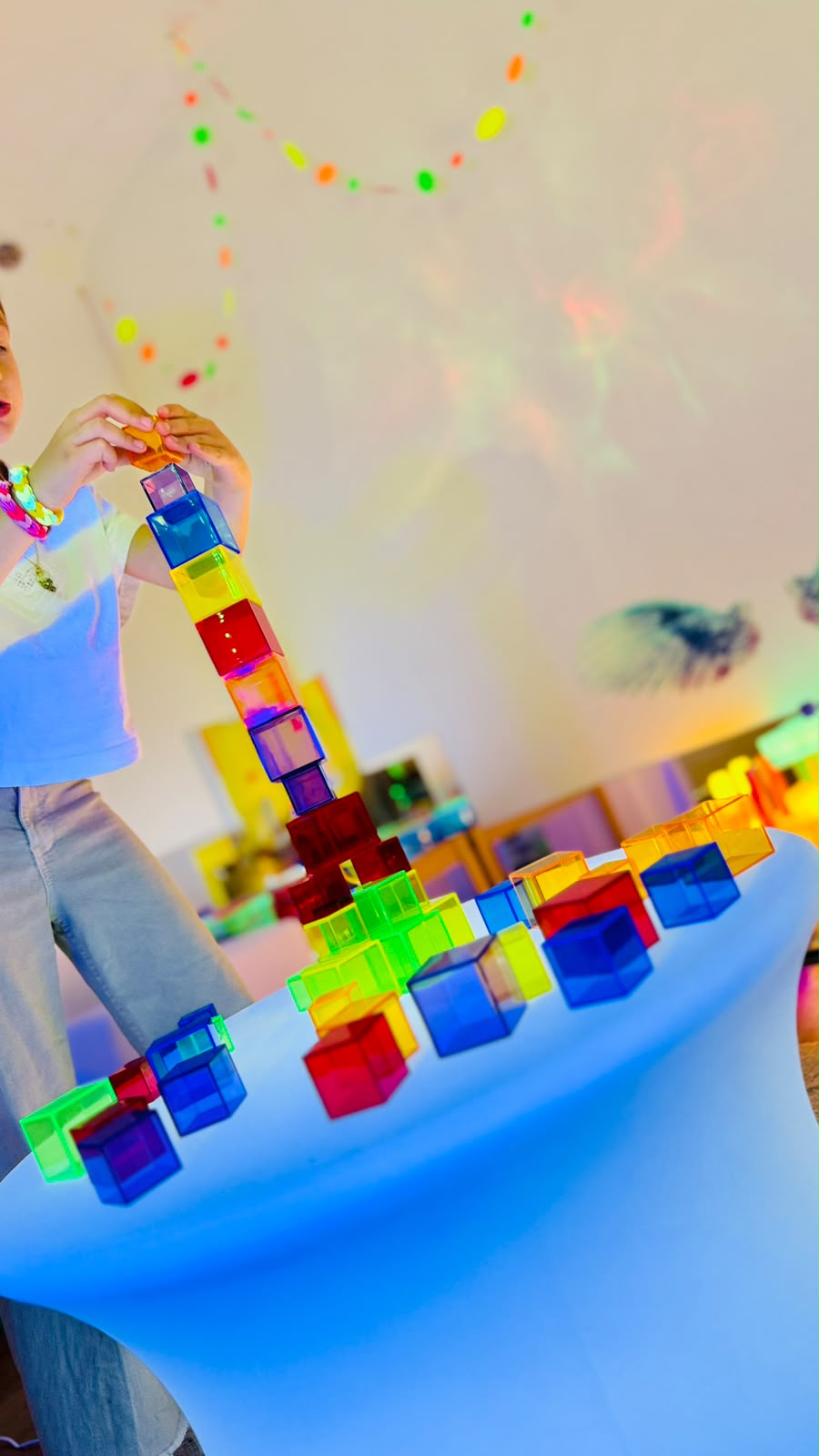 Briques lumineuses de toutes les couleurs